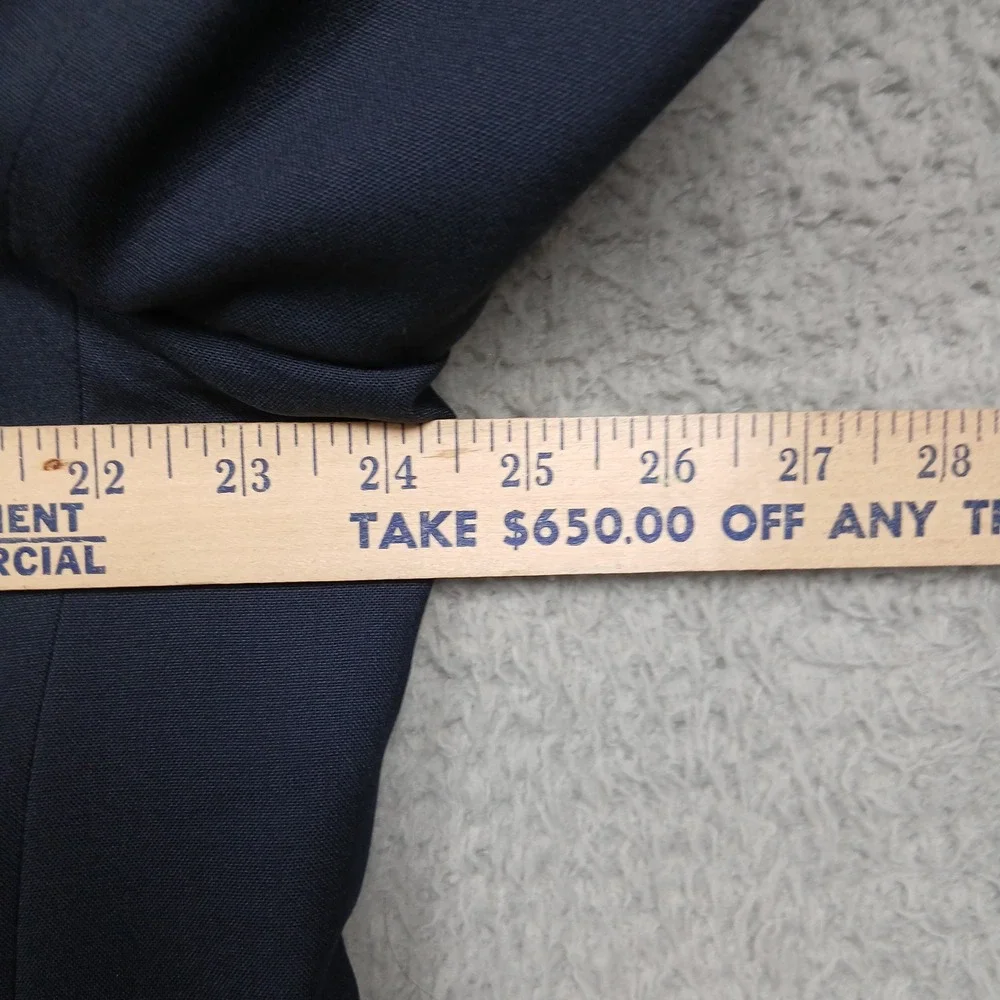 Hart Schaffner Marx Micron 2000 Men's 46L Navy Blazer Fine Australian Wool‎
